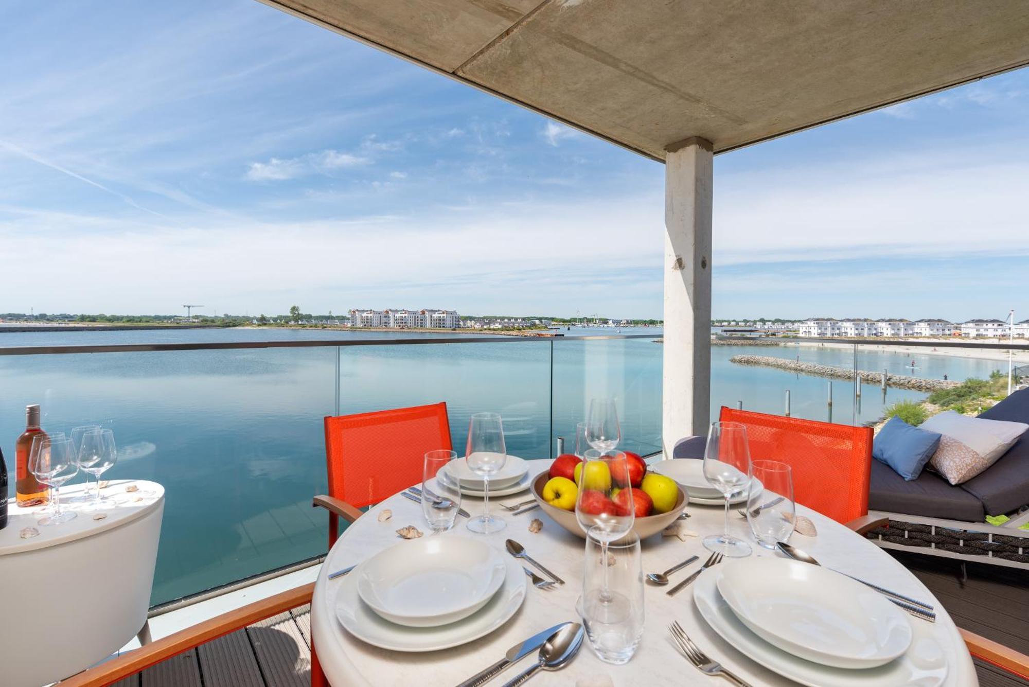 Brise- Direkt Am Wasser, Hafenblick, Fahrstuhl, Sauna, Ueberdachter Balkon Olpenitz Dış mekan fotoğraf